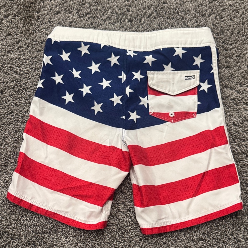Hurley Boys Stars & Stripes Boardshorts - Red, White, Blue - Picture 2 of 5